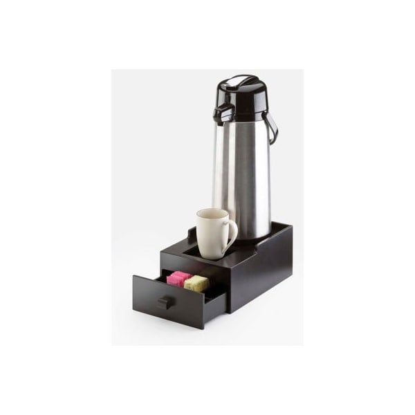 Cal-Mil Cal-Mil Midnight Airpot Stand with Packet Drawer 8-1/4"W x 13-3/4"D x 6-1/4"H 1051-1-96 - main